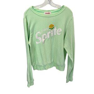 Wildfox Coca Cola Green Sprite Graphic Long Sleeve Pullover Jumper Sweater LARGE